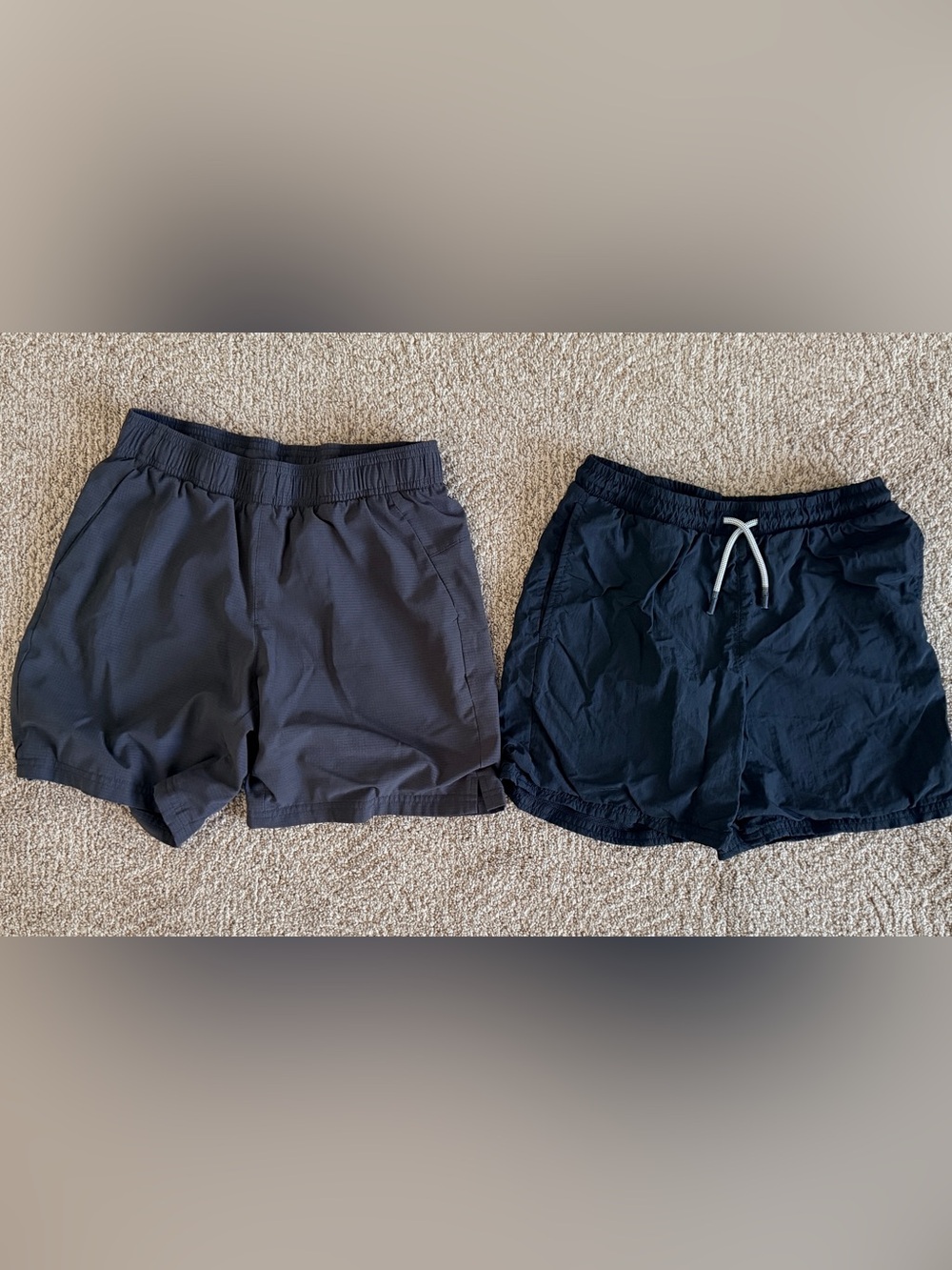 Two Pairs of boy ALL in motion Athletic Shorts - Dark Gray & Black
